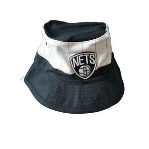 BROOKLYN NETS BUCKET HAT NBA BEACH CAP NOSTALGIA MITCHELL & NESS SMALL / MEDIUM
